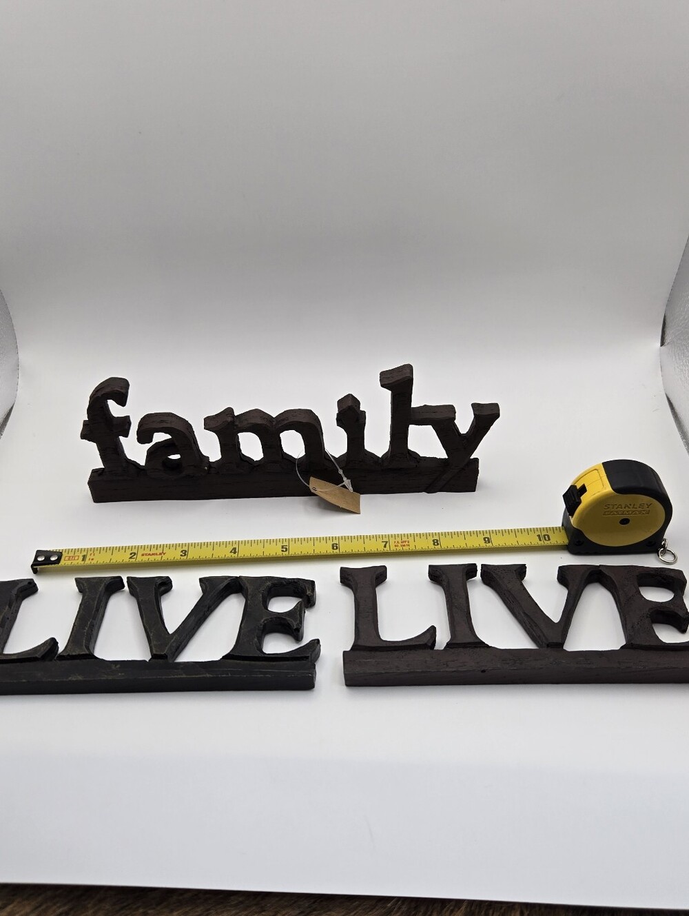 Live And Family Resin Sign Bundle Small Rustic Farmhouse Holiday Gift Primitive